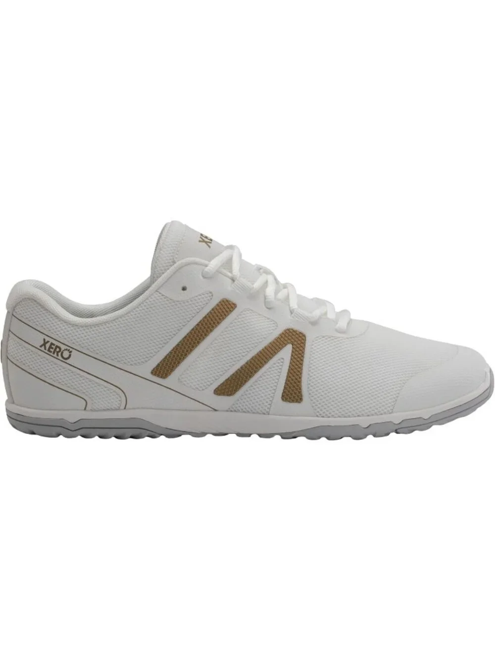 Xero Men's White Gold Rubber Lightweight Lace Up Running Classy Athletic Shoes